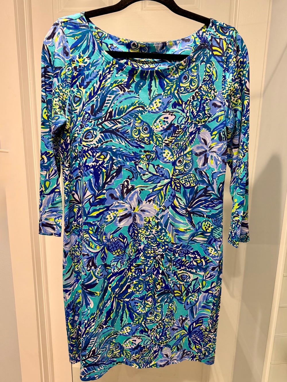 ✨HP✨ Lilly Pulitzer Boatneck 3/4 Length Sleeve Dress